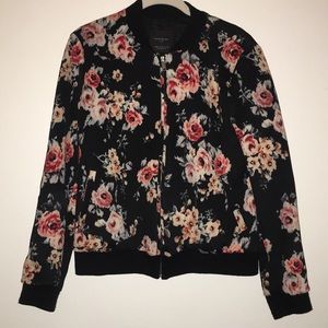 Zara floral bomber jacket size M